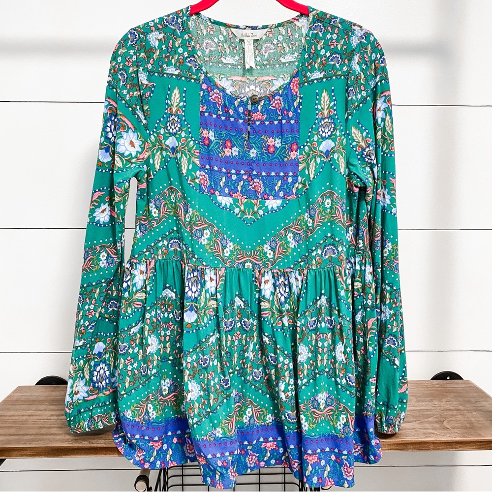 Matilda Jane Evergreen Peplum Top